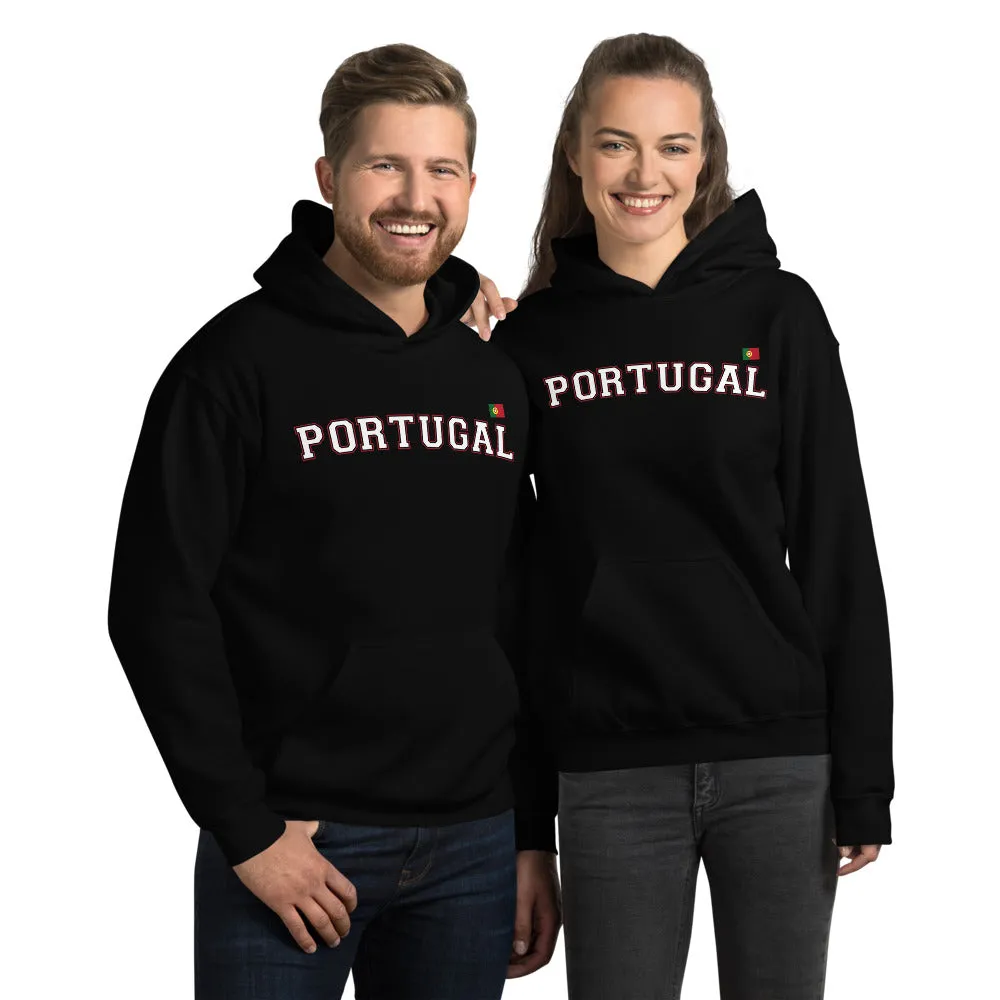 Portugal - sweatshirt à capuche avec drapeau portugais sur le coeur