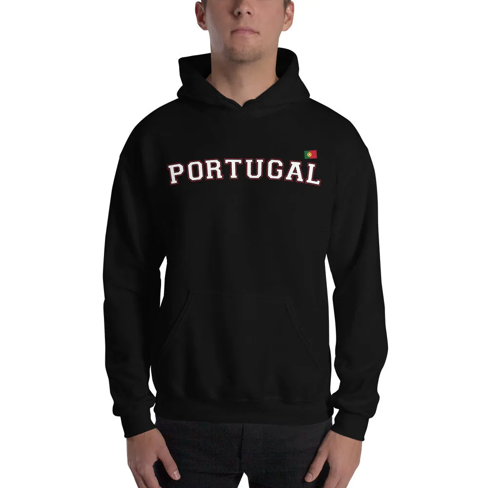 Portugal - sweatshirt à capuche avec drapeau portugais sur le coeur