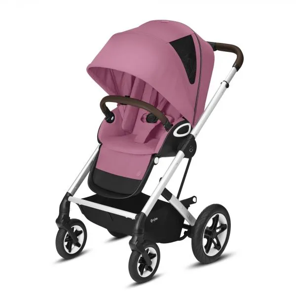 Poussette duo Talos S Lux - Magnolia Pink - châssis argent + Siège auto Aton B2 i-Size