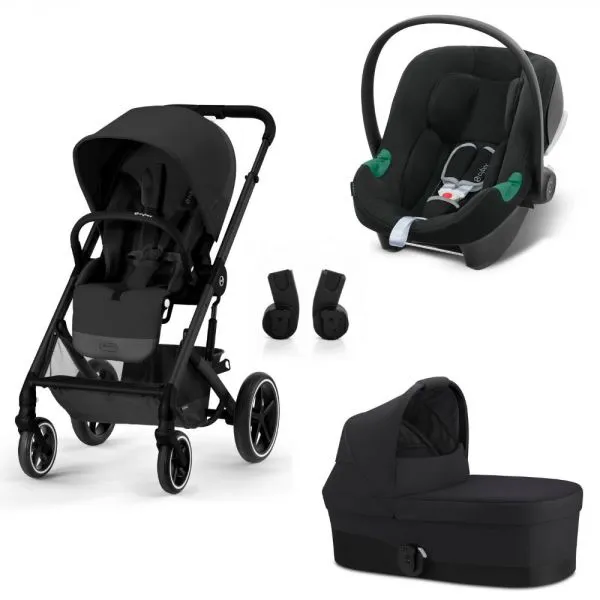 Poussette trio Balios S Lux + Siège auto Aton B2 i-Size Volcano Black + Nacelle Cot S