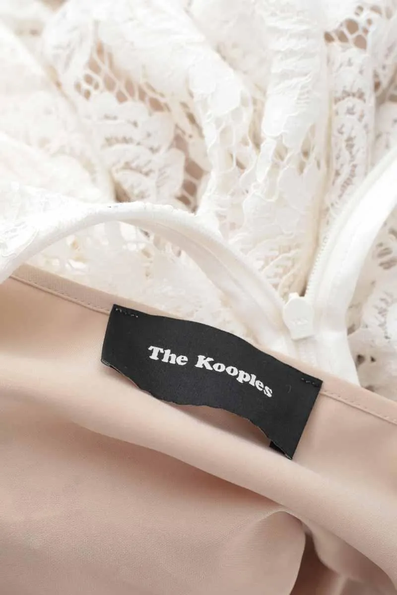 Robe en coton The Kooples blanc. Matière principale coton. Taille 32.