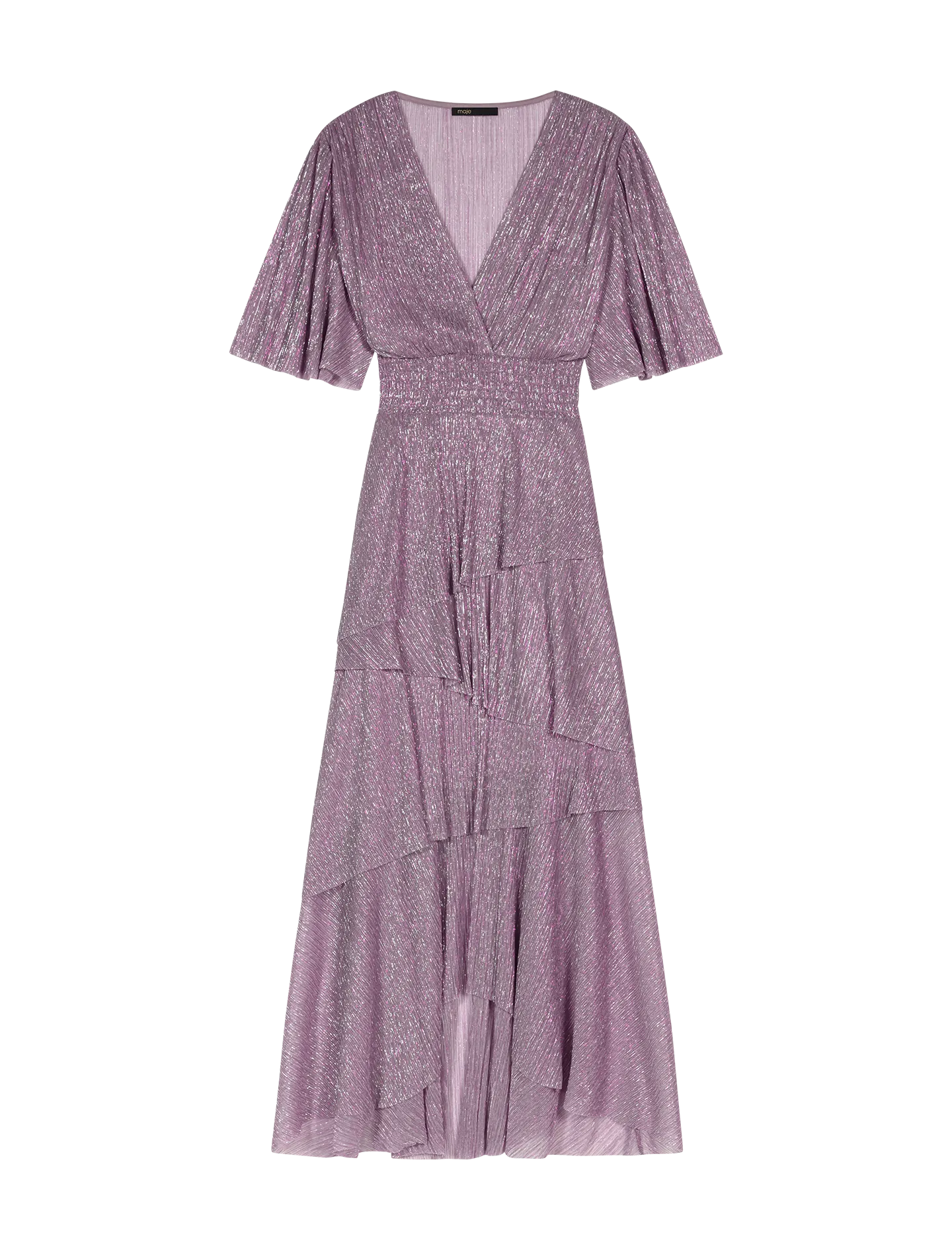 ROBE LONGUE DéCOLLETé V à EFFET SCINTILLANT - MAJE pour FEMME | Printemps