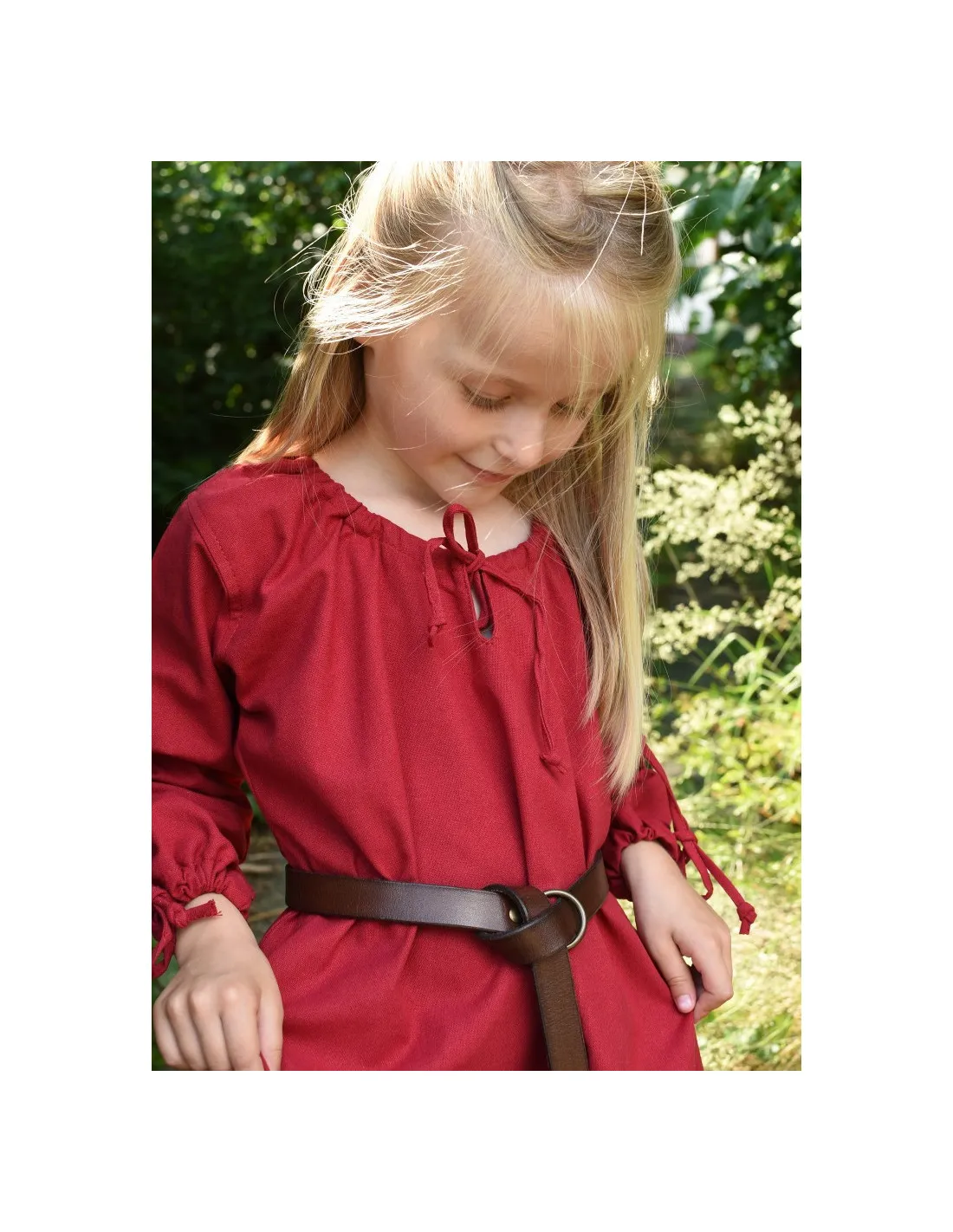 Robe viking rouge Ana, fille ⚔️ Boutique Épées