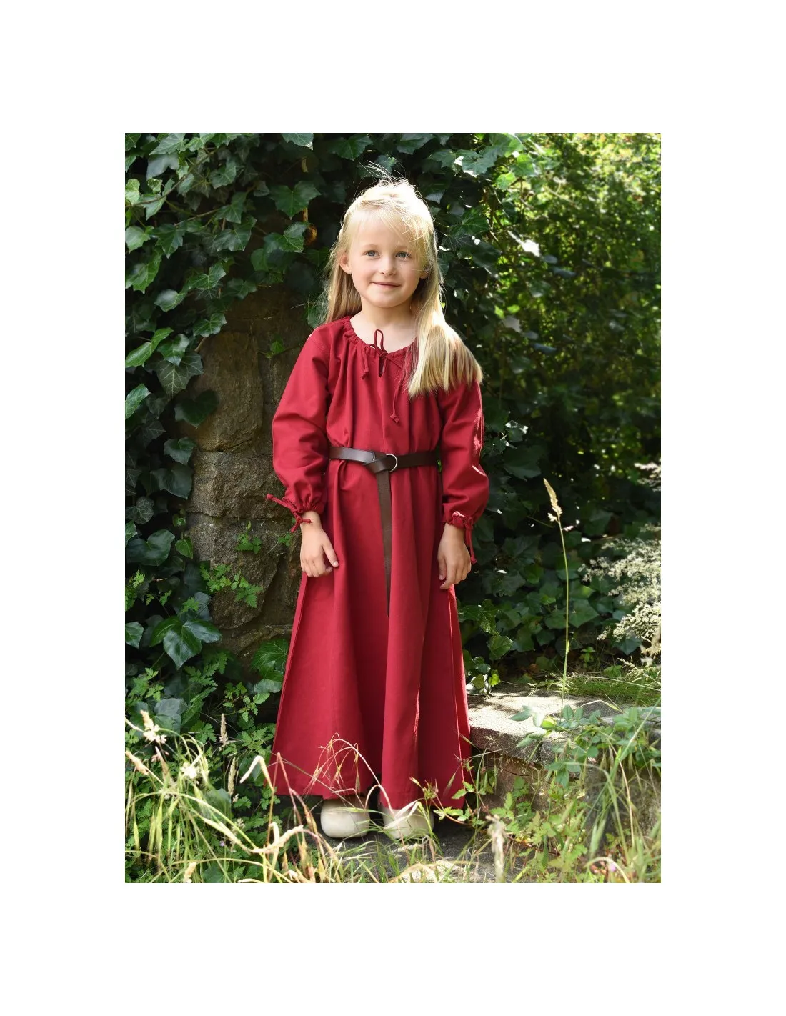 Robe viking rouge Ana, fille ⚔️ Boutique Épées