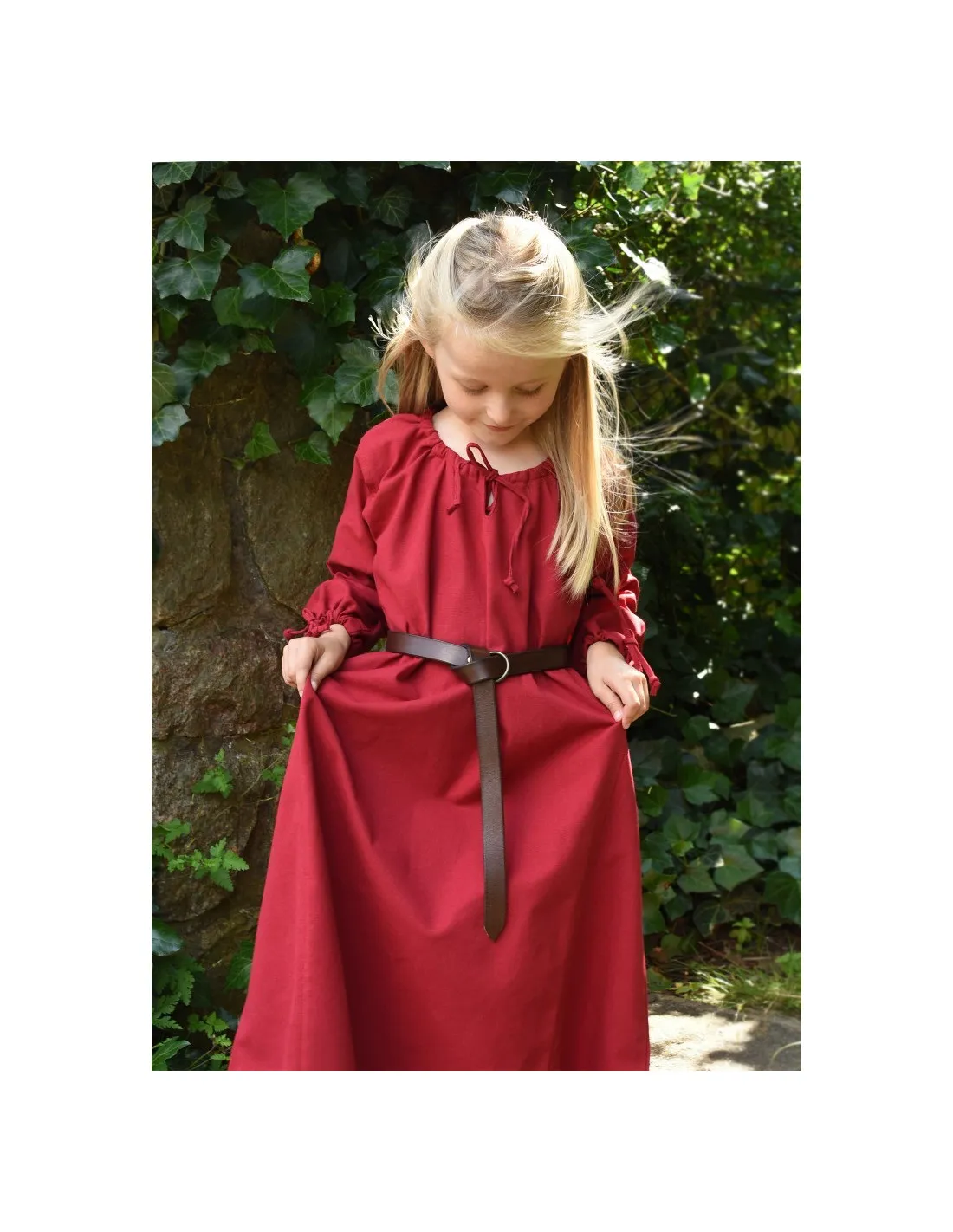 Robe viking rouge Ana, fille ⚔️ Boutique Épées