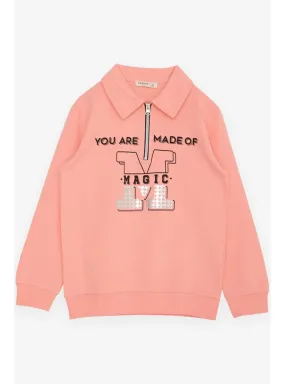 Salmon - 300gr - Girls` Sweatshirt