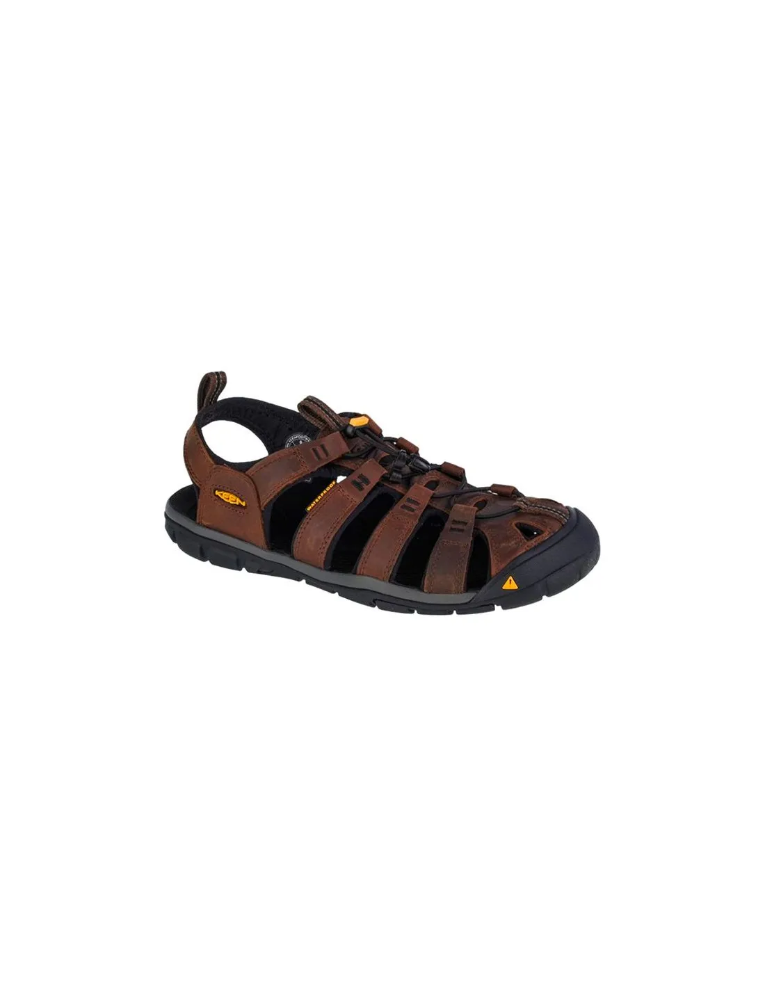 Sandales Montagne de Keen Clearwater Cnx Leather Dark Earth/Black Homme