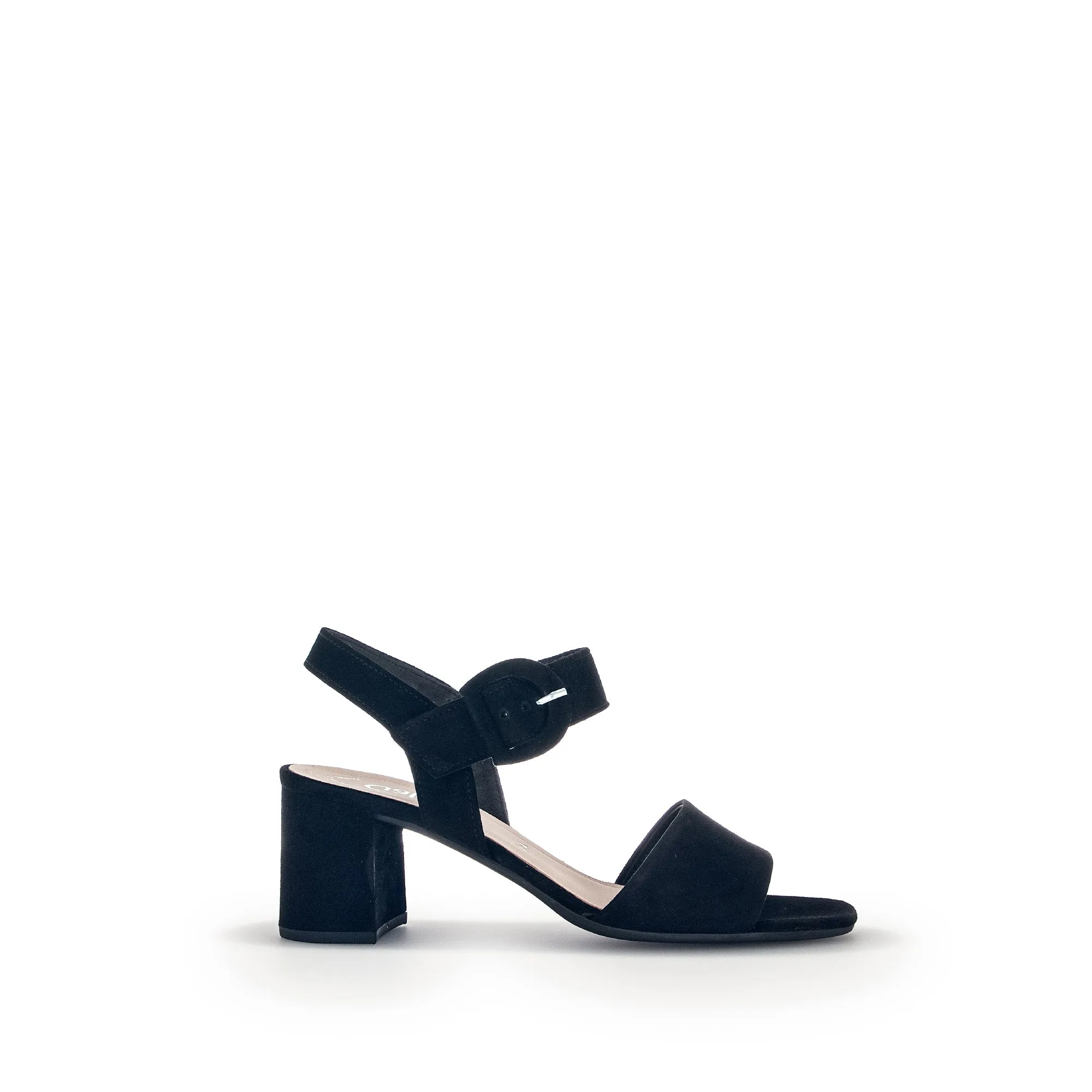 Sandales noires en cuir velours