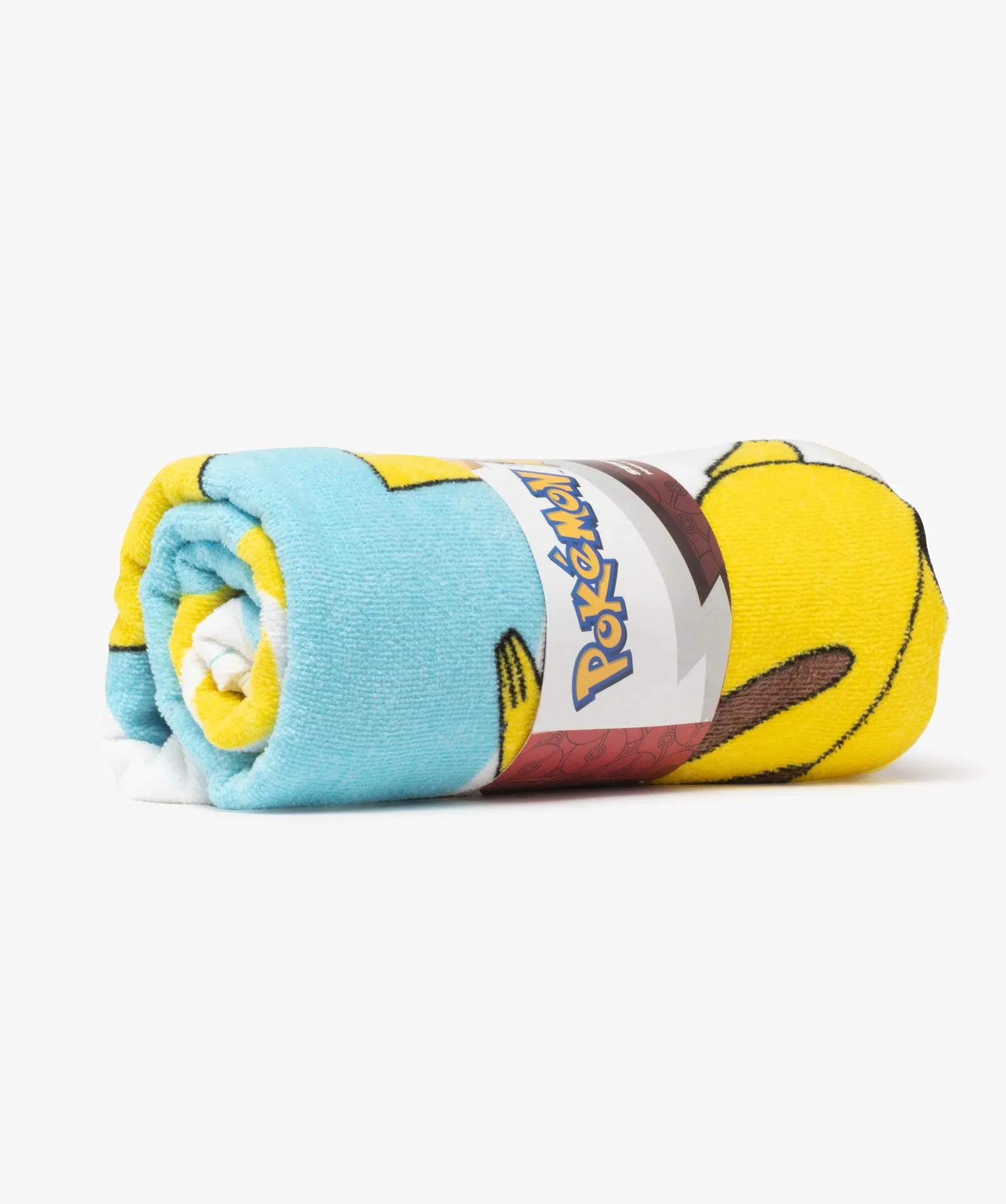 serviette de bain pikachu et carapuce - pokemon multicolore