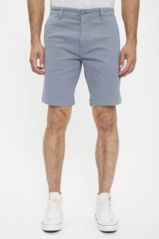 Short chino bleu gris