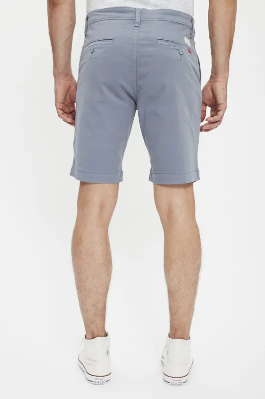 Short chino bleu gris