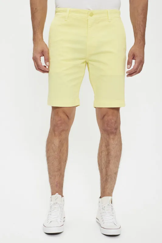 Short chino jaune poudré