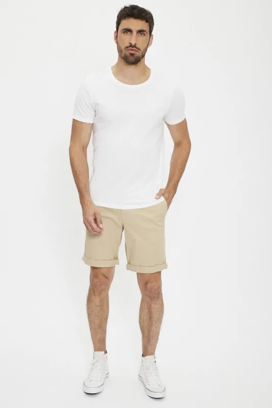 Short chino poivre blanc