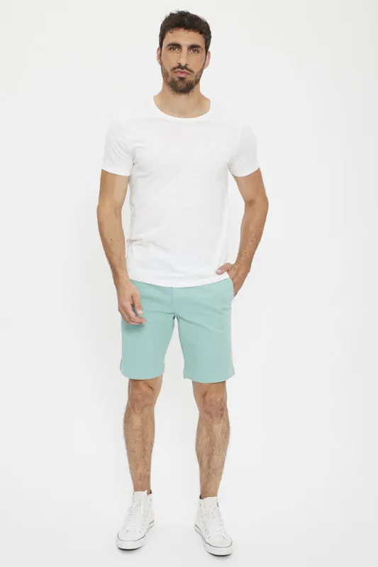 Short chino vert d'eau