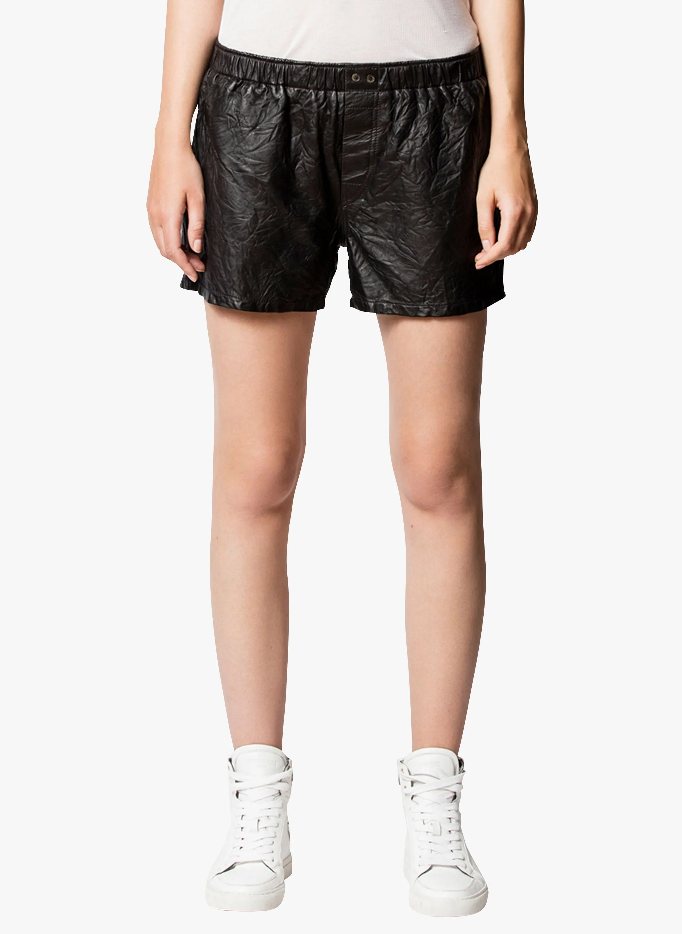 SHORT EN CUIR FROISSé PAX - ZADIG&VOLTAIRE pour FEMME | Printemps