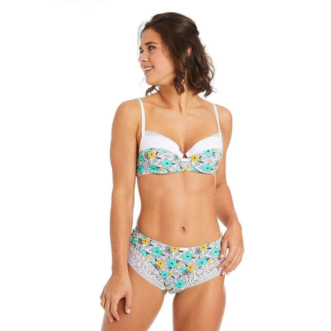 Shorty multico blanc Roulotte multicolore | 3 Suisses