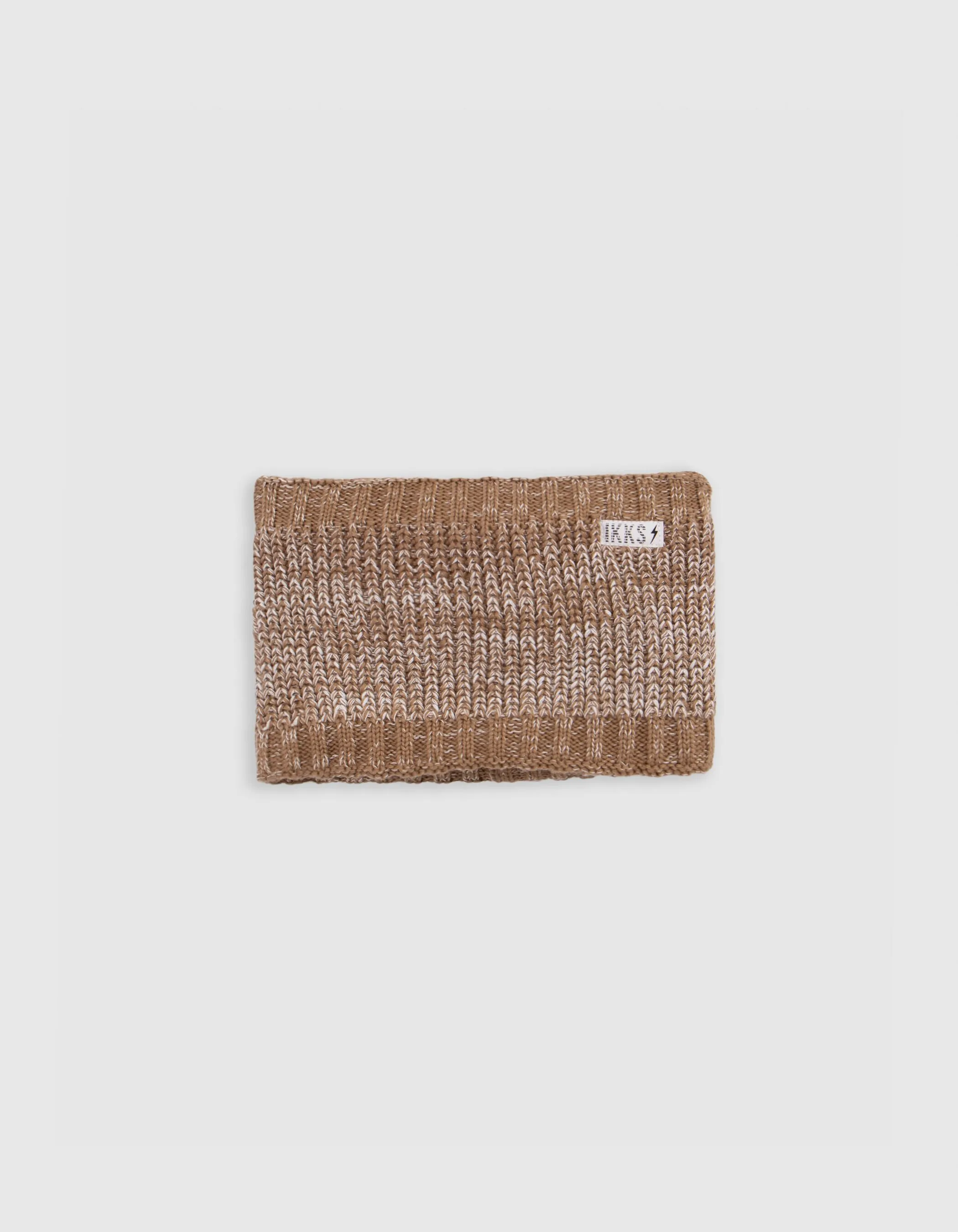 Snood camel tricot fourré pompon bébé garçon