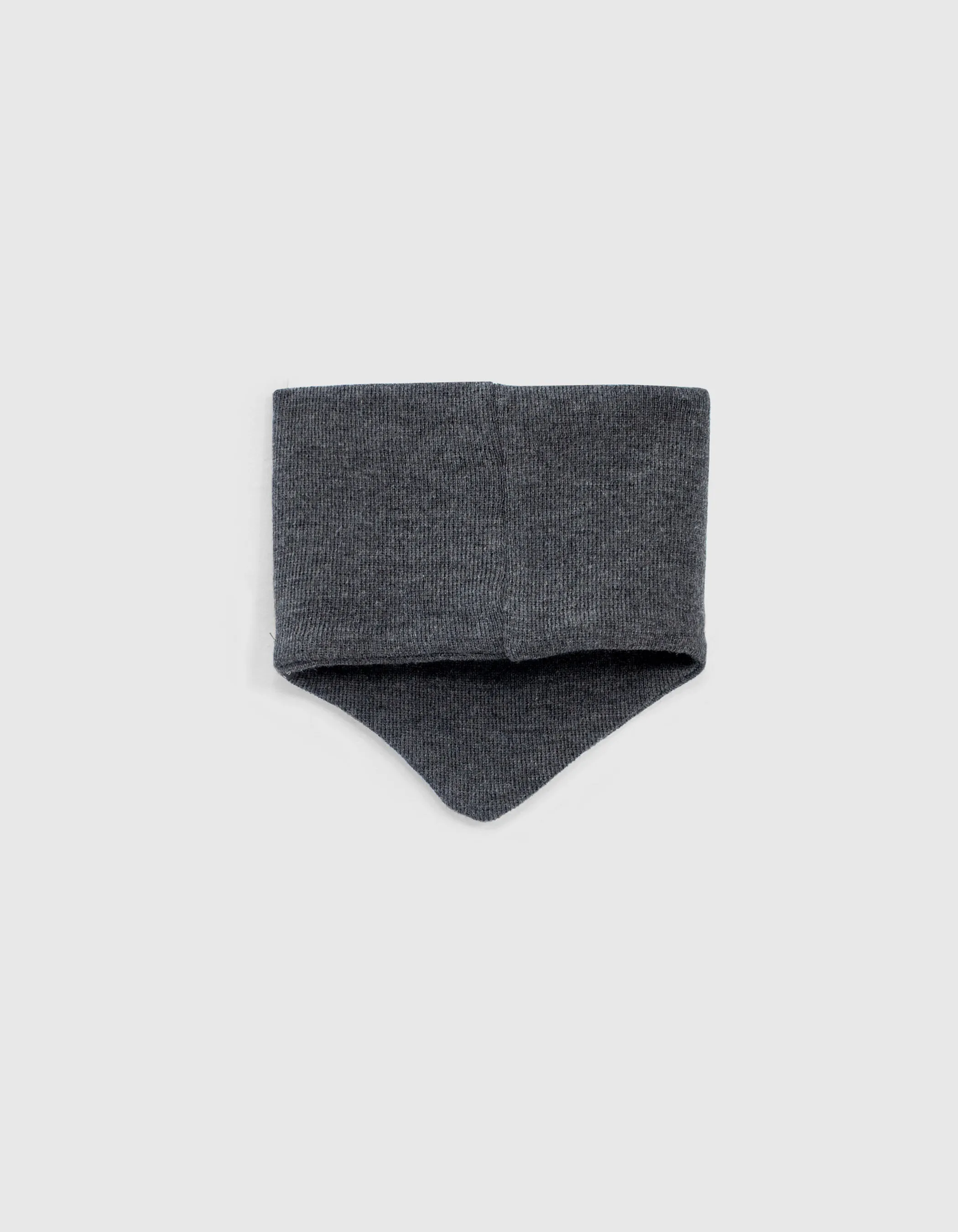 Snood gris anthracite tricot brodé éclair bébé garçon