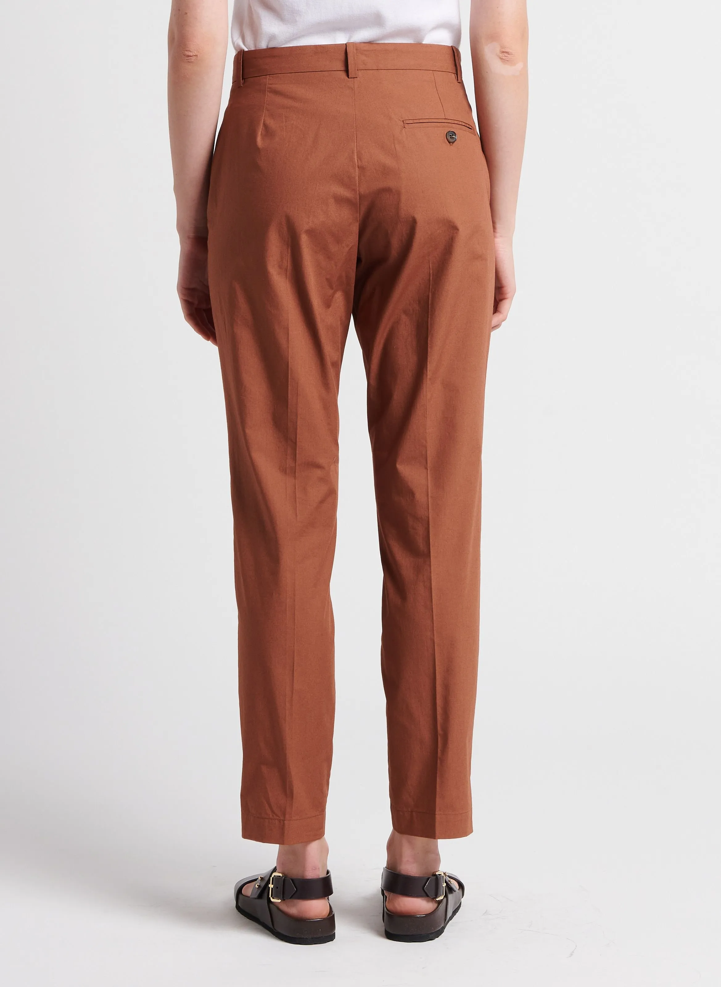 SOEUR  Pantalon cigarette en coton adele - Orange