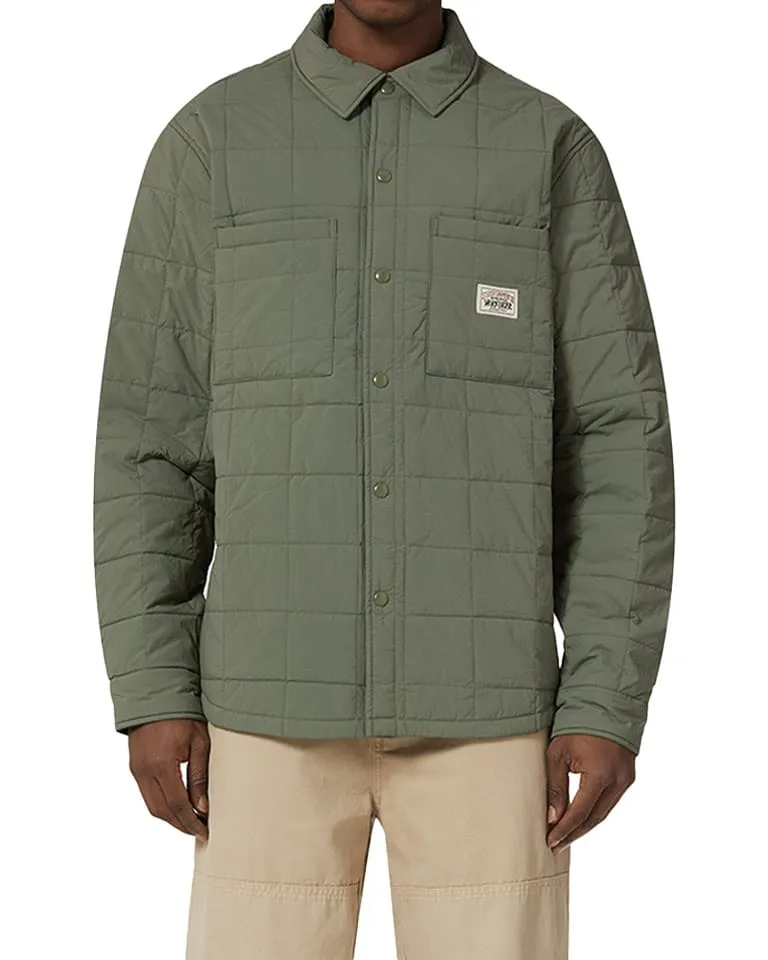 Stüssy Veste Quilted Fatigue Shirt Vert