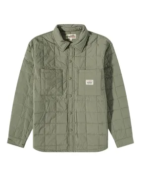 Stüssy Veste Quilted Fatigue Shirt Vert