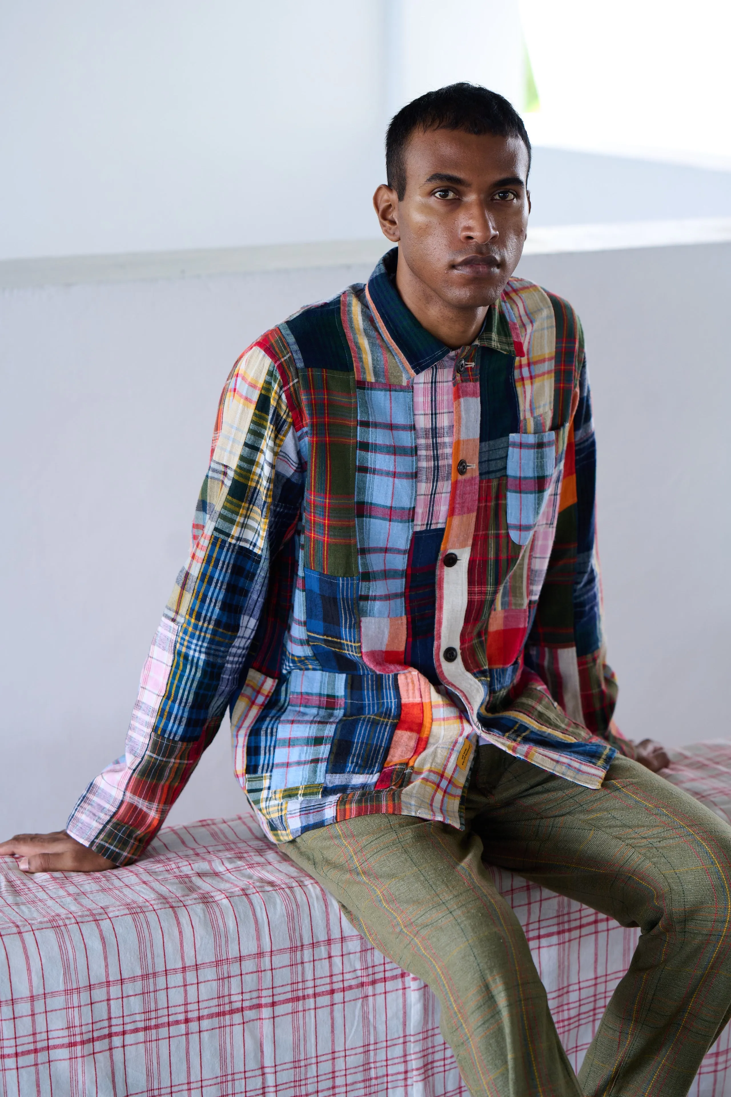 Sur-Chemise en Madras - patchwork