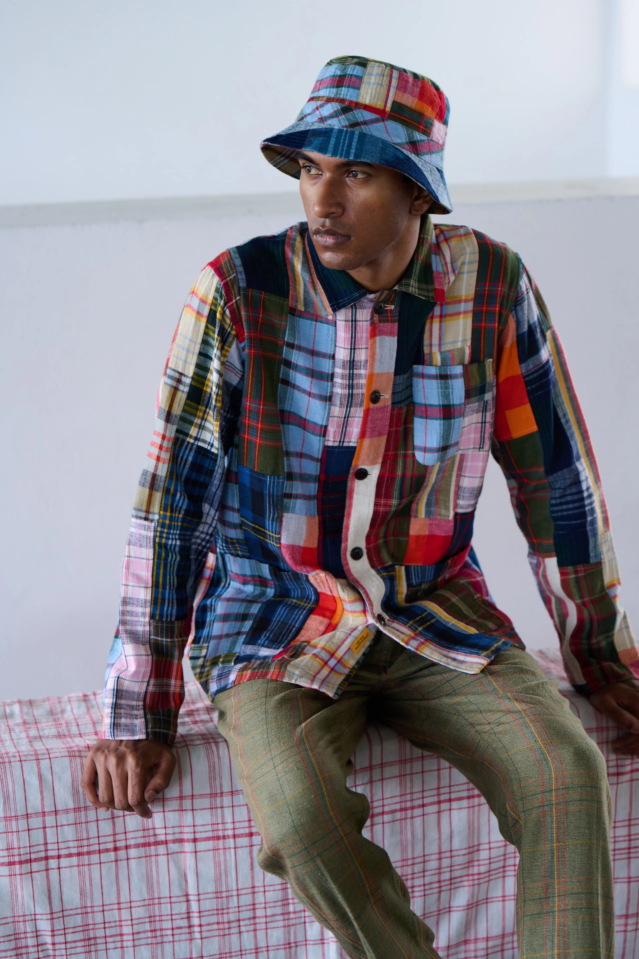 Sur-Chemise en Madras - patchwork