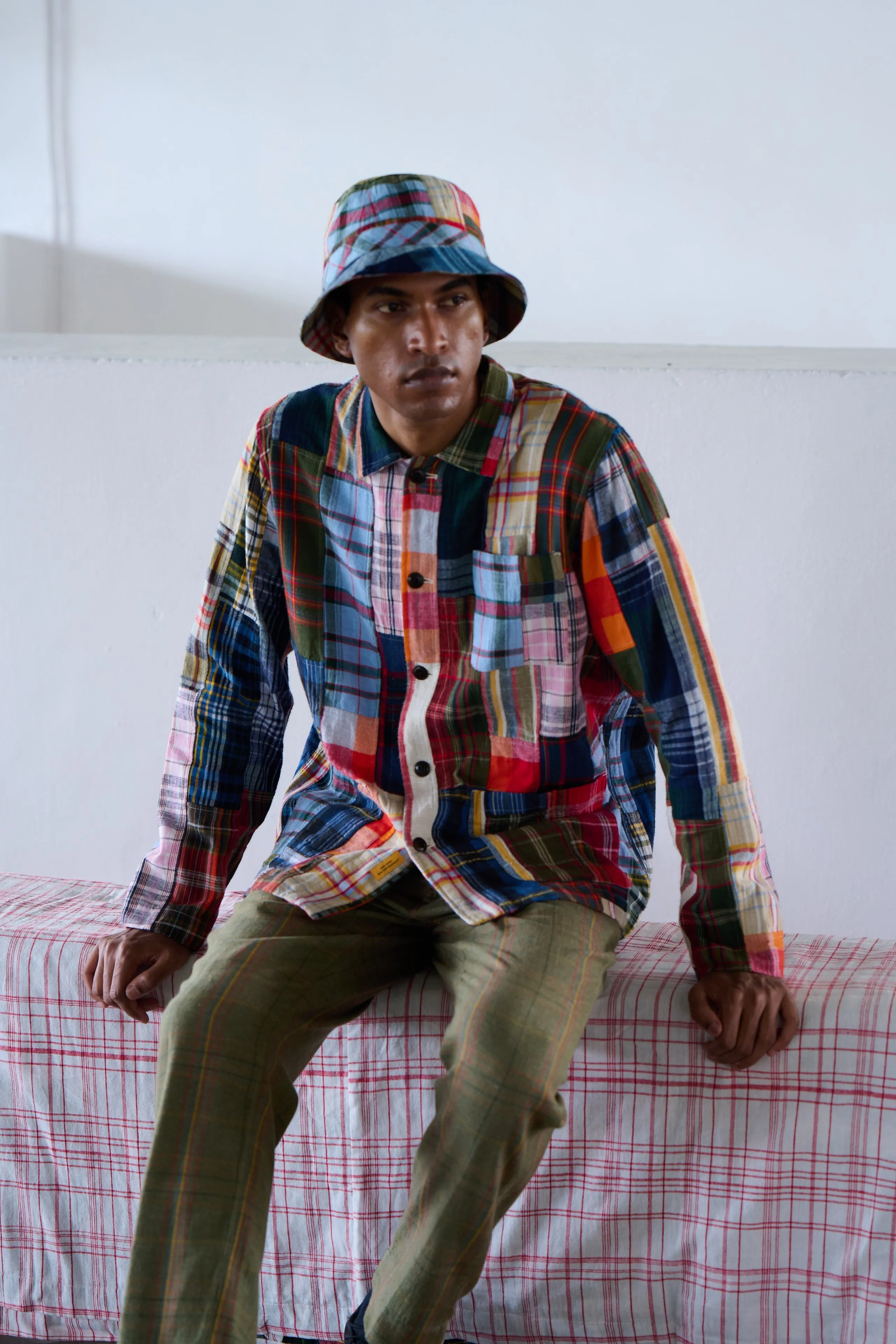 Sur-Chemise en Madras - patchwork