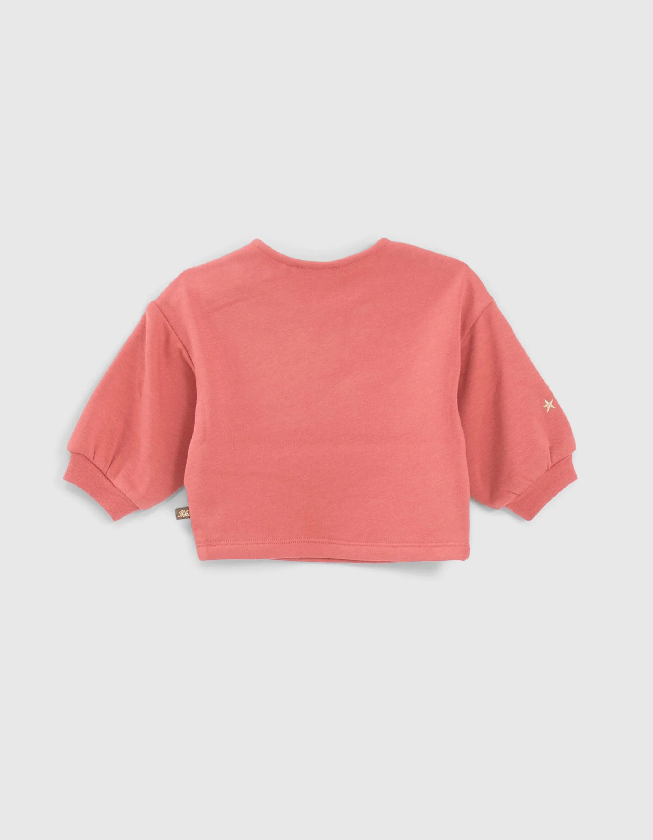 Sweat bois de rose broderies et flocages bébé fille