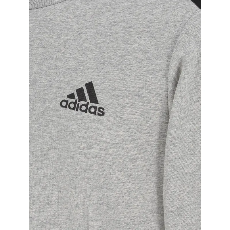 Sweat coton sport 3 bandes gris homme - Adidas | wimod