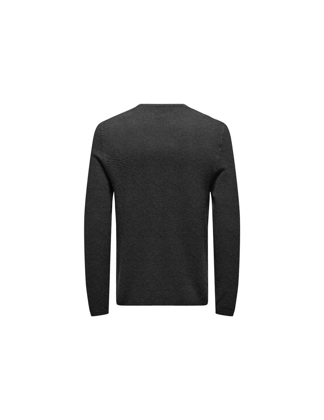 Sweat Only & Sons Reg 12 Struc Gris foncé Mélange Homme