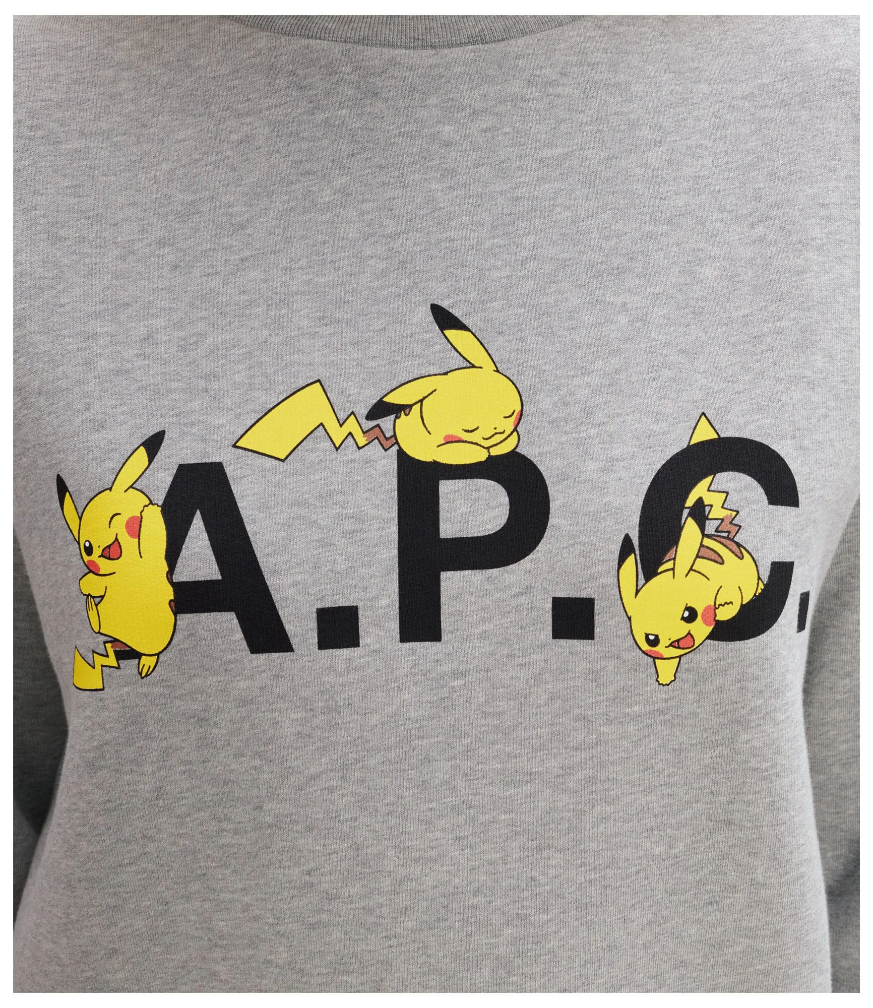 Sweat Pokémon Pikachu F Gris clair chiné | A.P.C.