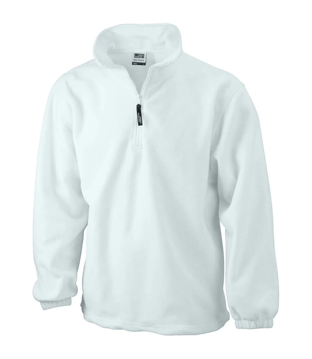 Sweat polaire col zippé homme - JN043 - blanc