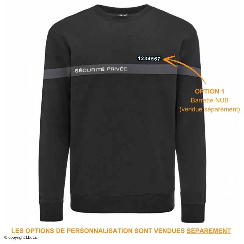 Sweat-shirt BLACKGREY SÉCURITÉ PRIVÉE conforme décret READY 24