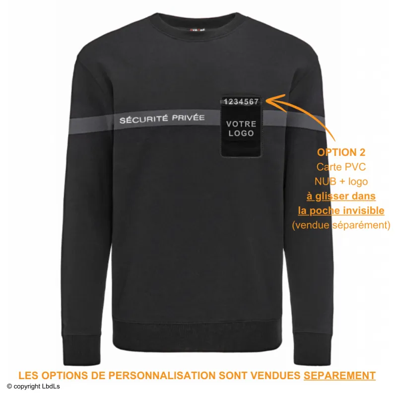 Sweat-shirt BLACKGREY SÉCURITÉ PRIVÉE conforme décret READY 24