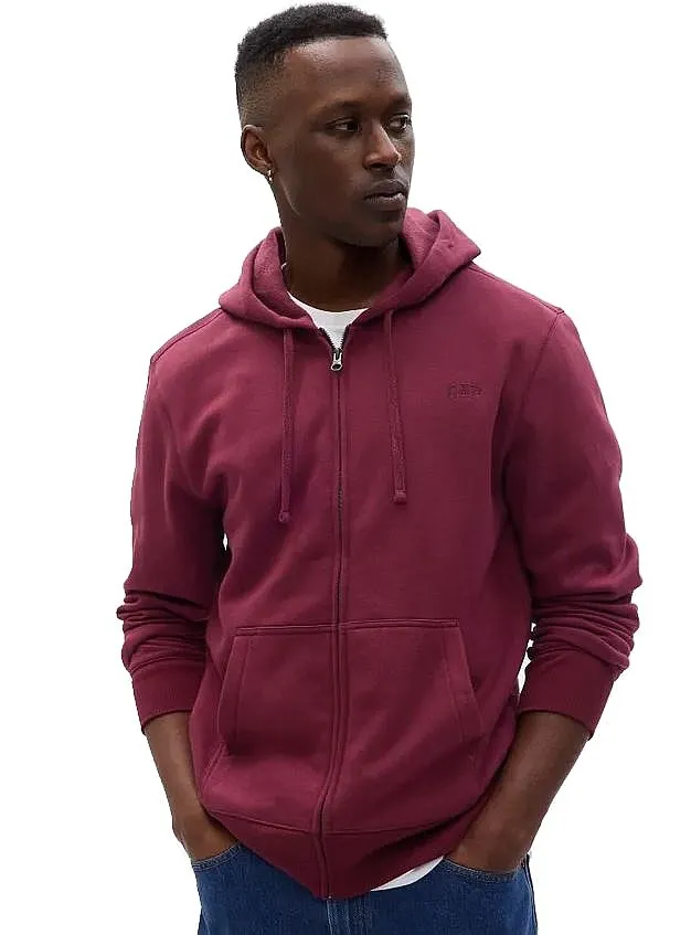 sweat-shirt GAP Logo GAP Zip - Deep Garnet Red - men´s