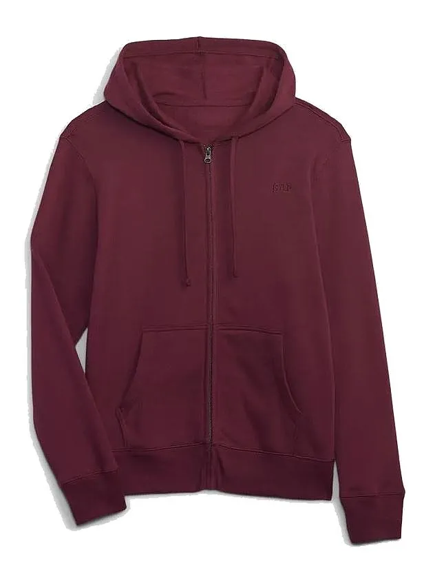 sweat-shirt GAP Logo GAP Zip - Deep Garnet Red - men´s