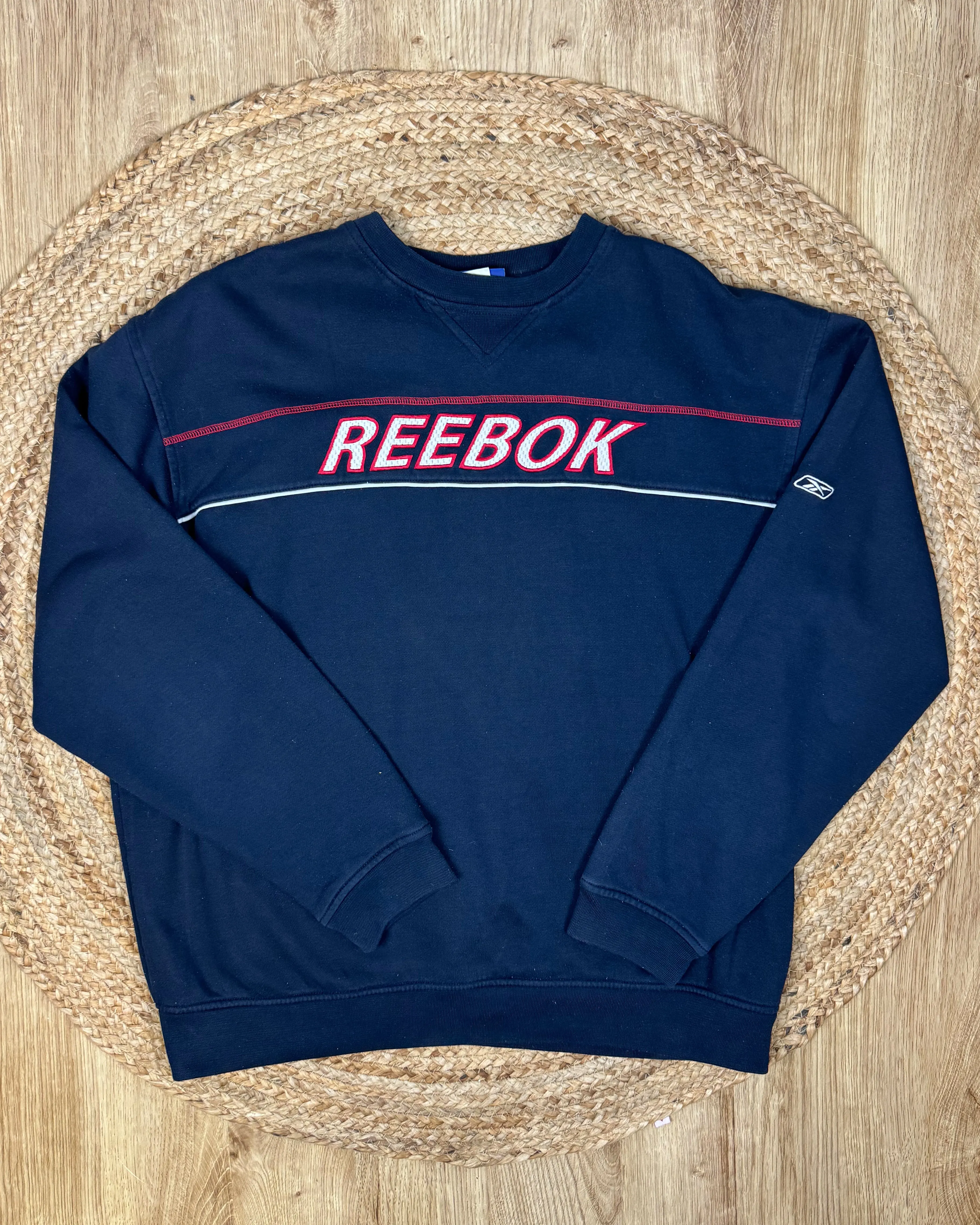 Sweat vintage bleu marine Reebok (XL) Unisex