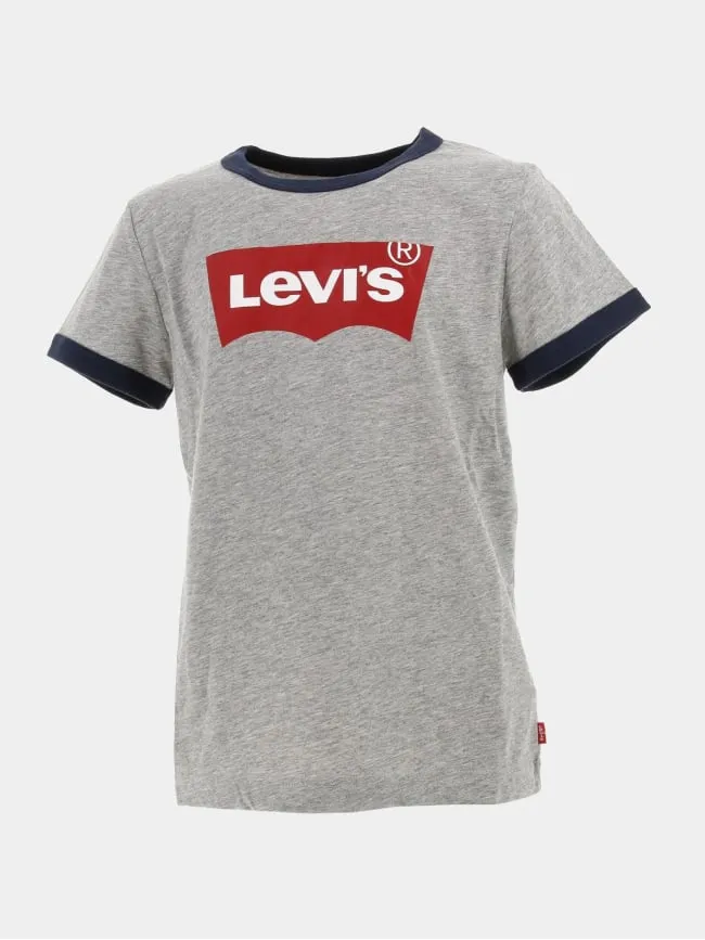 T-shirt batwing ringer logo gris chiné enfant - Levi's | wimod