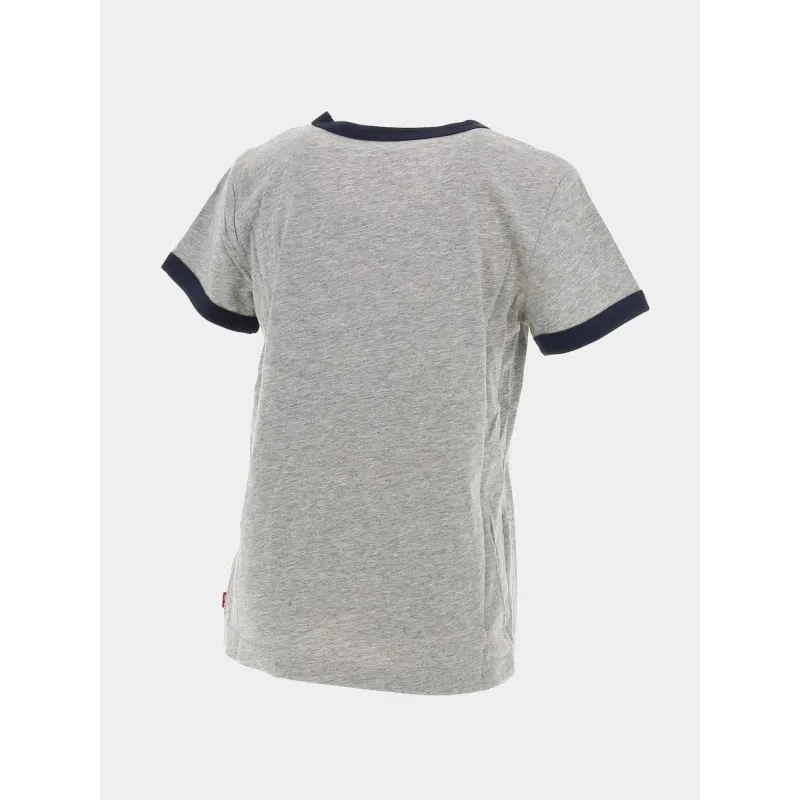 T-shirt batwing ringer logo gris chiné enfant - Levi's | wimod