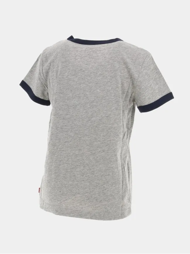 T-shirt batwing ringer logo gris chiné enfant - Levi's | wimod