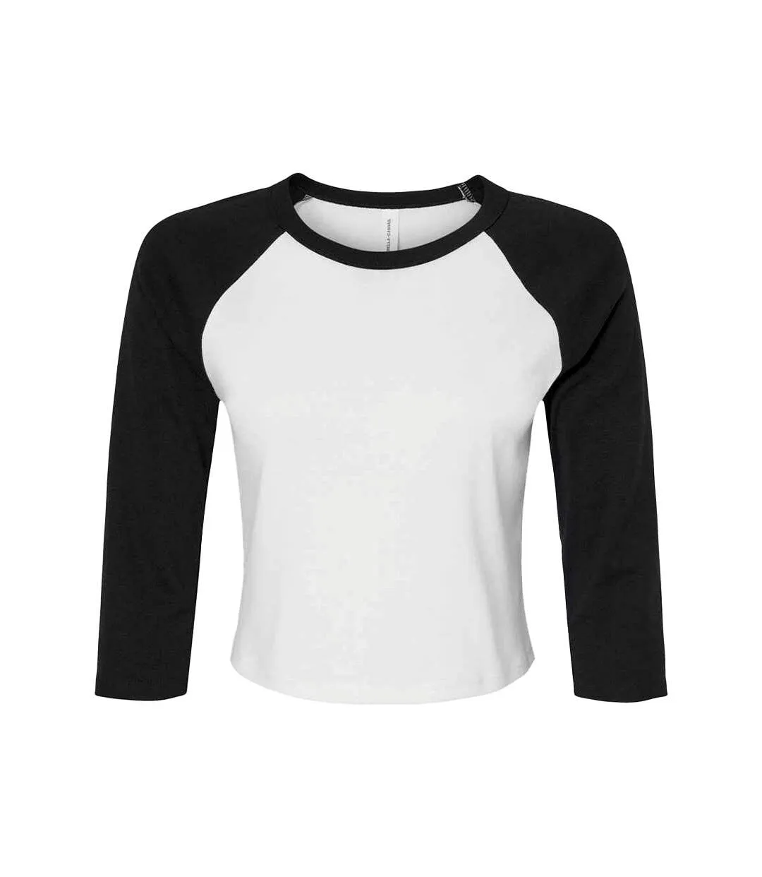 T-shirt court femme blanc / noir Bella + Canvas