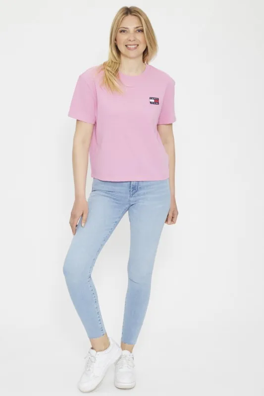 T-shirt crop rose