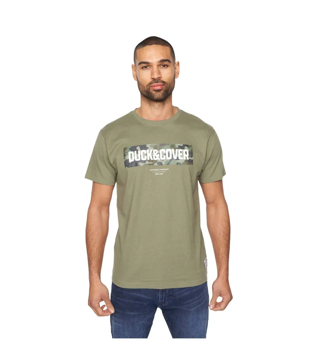 T-shirt davilo homme vert kaki Duck and Cover