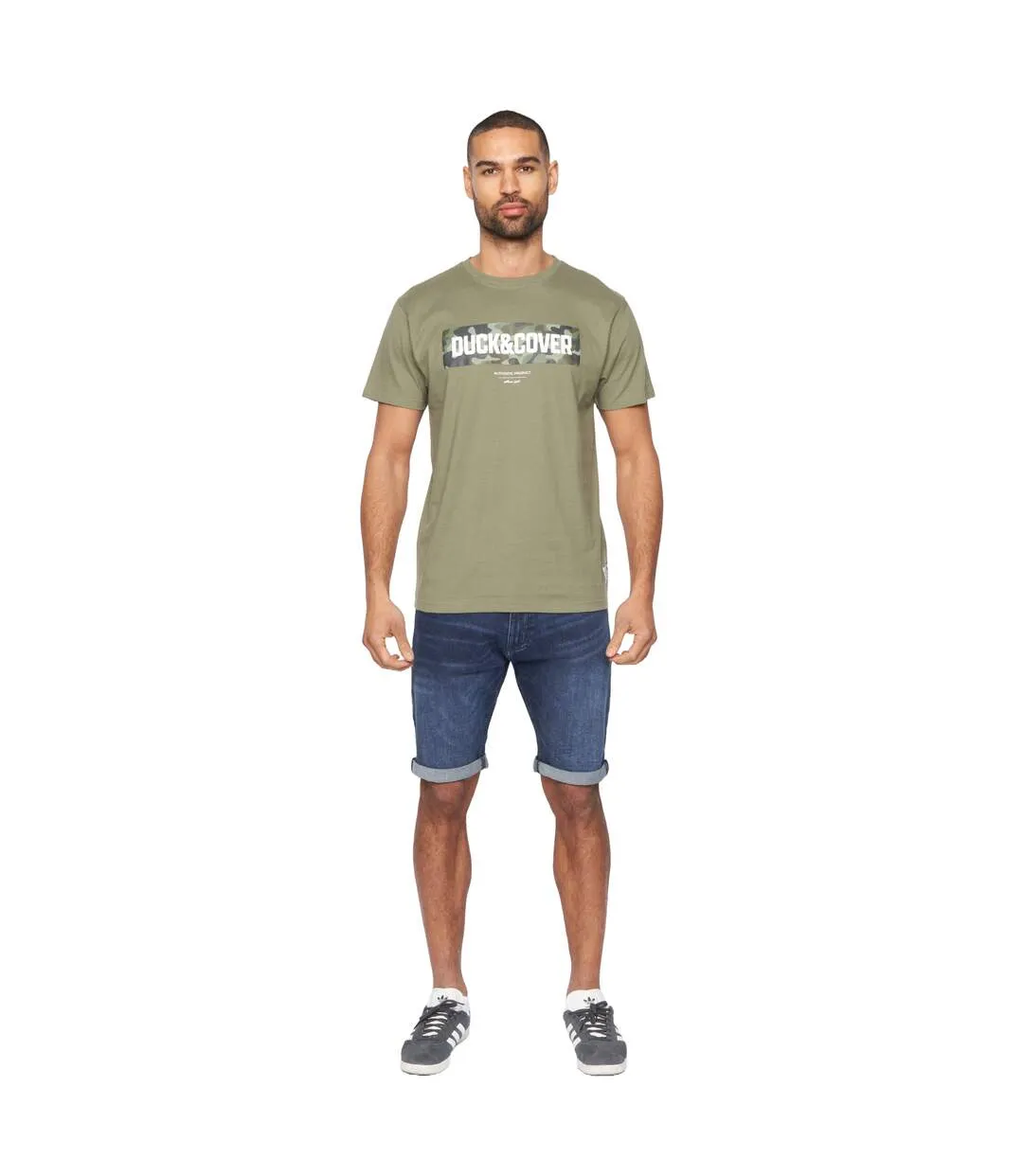 T-shirt davilo homme vert kaki Duck and Cover