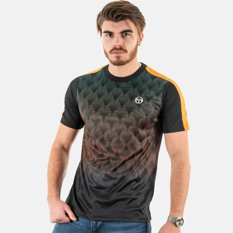 T-SHIRT FORESTA SERGIO TACCHINI NOIR ET ORANGE