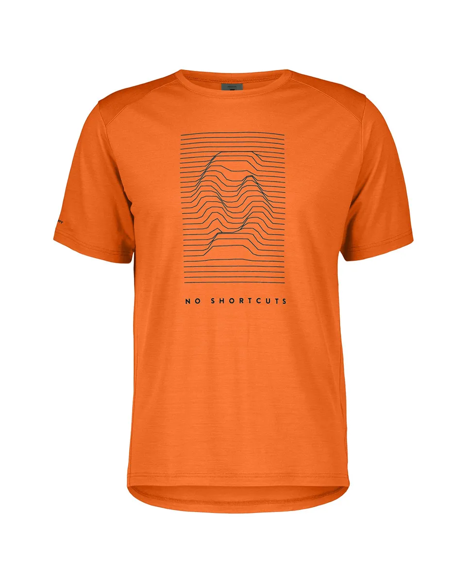 T-shirt manches courtes Homme DEFINED MERINO GRAPHIC Orange