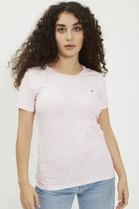 T-shirt rose imprimé