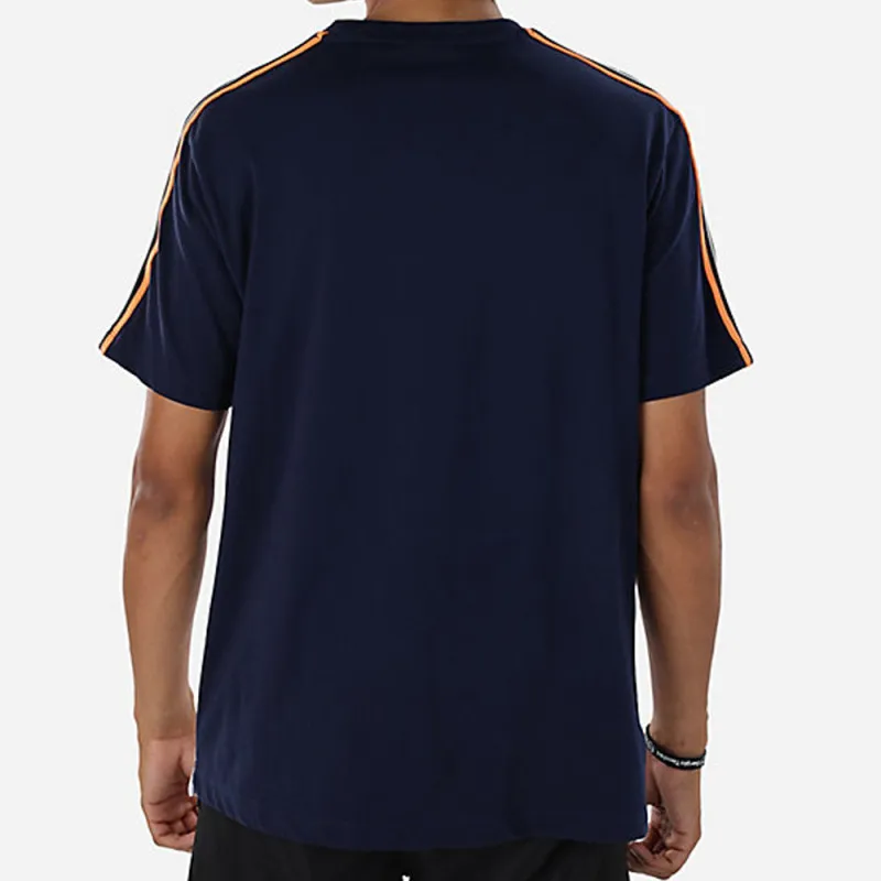 T-SHIRT SERGIO TACCHINI LISTA CO BLEU MARINE ORANGE