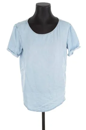 T-shirt  The Kooples bleu. Matière principale synthétique. Taille 38.